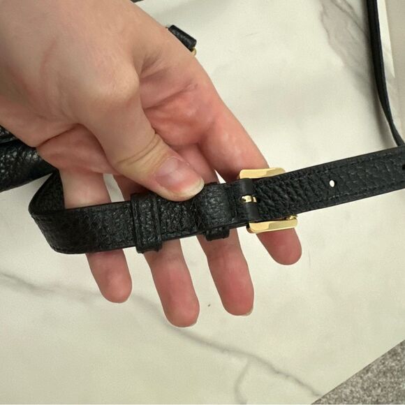 MICHAEL Michael Kors Pebbled Black Leather Callie Top Handle Bag - Picture 6 of 16